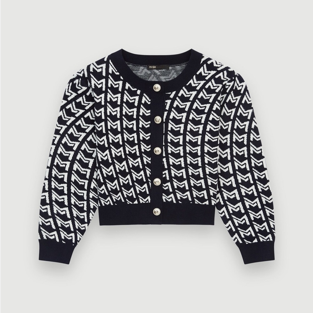 NWT Maje Magram Jacquard Cardigan